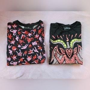 Bundle of Two Killstar Shirts Unisex Sizes XXL